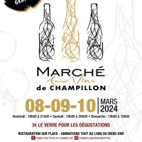 affichette du marché au vins de Champillon 2024