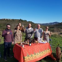 Domaine Cirrus, décembre 2019 - repas de Noël dans les vignes, en famille
