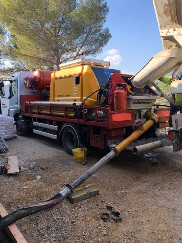 Coulage de la dalle, travaux en cours