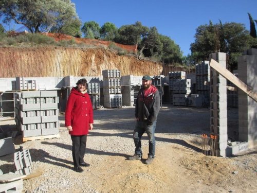 Domaine Cirrus : sur le chantier de la cave de Durban-Corbières - novembre 2017